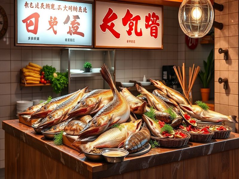 Sélection de poissons sauvages au kilo au Restaurant Antartique Tanger.